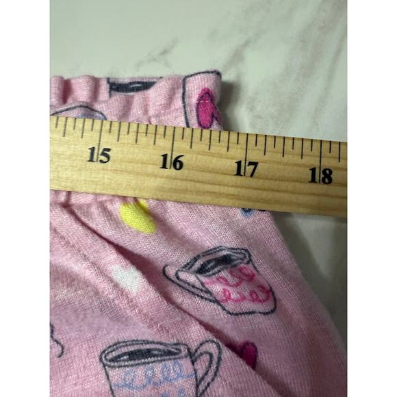 Secret Treasures Pajama Set Size M Top Large Bottom Coffee Tank Top Shorts Pink - Picture 10 of 13